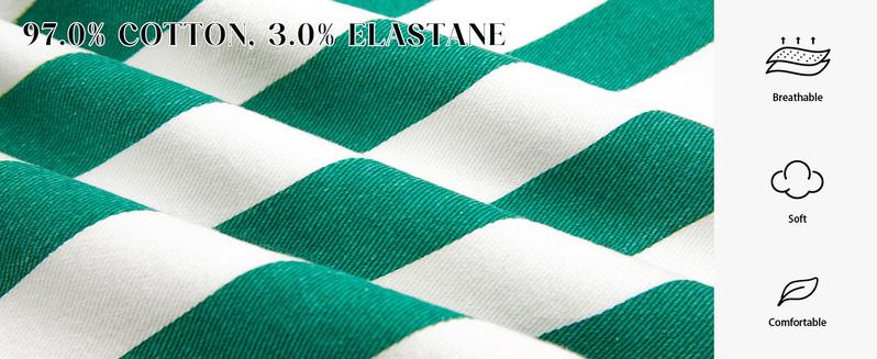 Danedvi Womens Cropped Striped Jeans Casual High Waisted Stretchy Straight Leg Denim Pants with Pockets