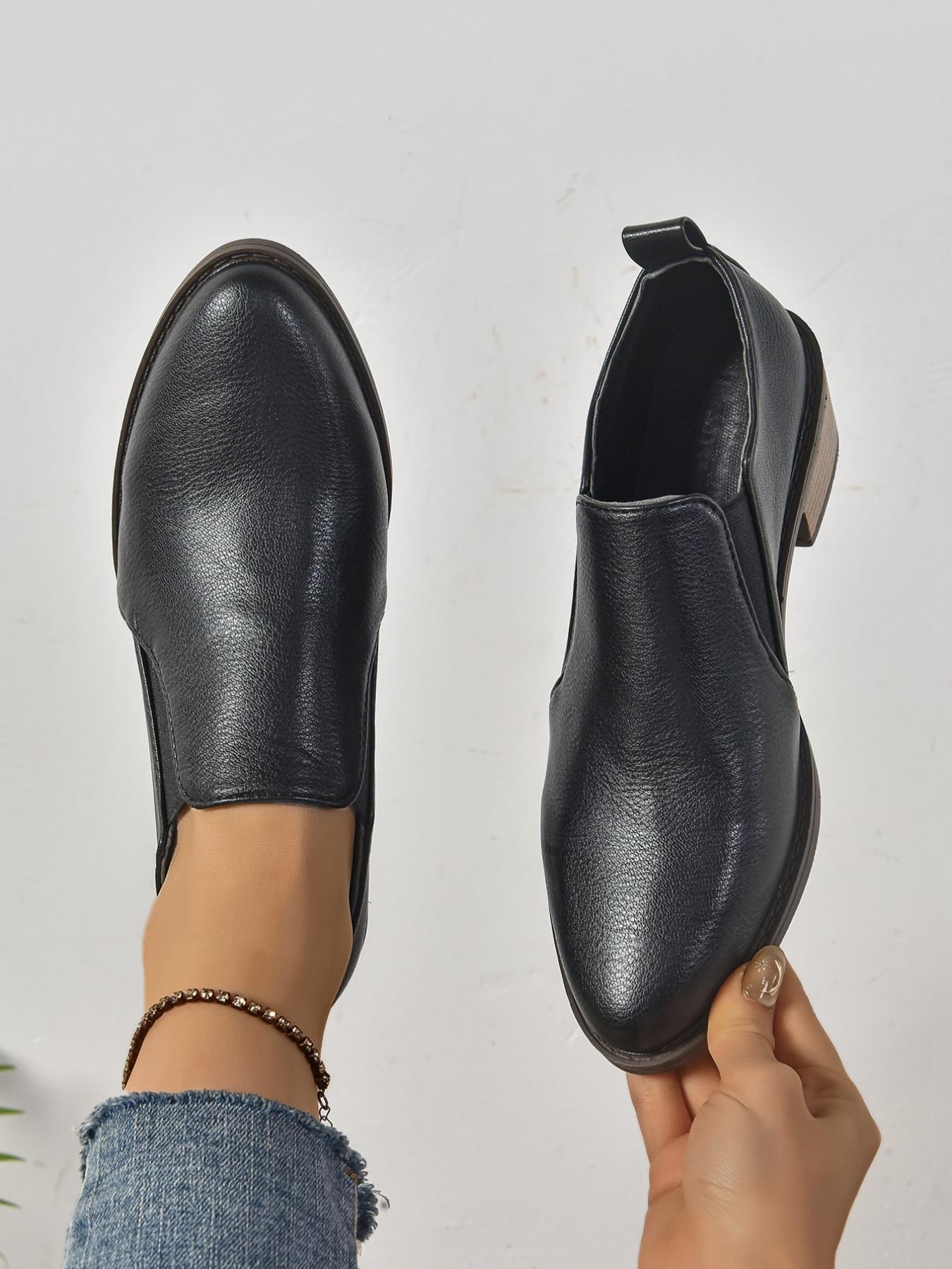 Women's Fashionable Solid Color Ankle Boots, Casual Comfortable Pointed Toe Boots for Daily Wear, Female All-match Trendy Shoes for Daily Wear, Girl, Elegant Boots