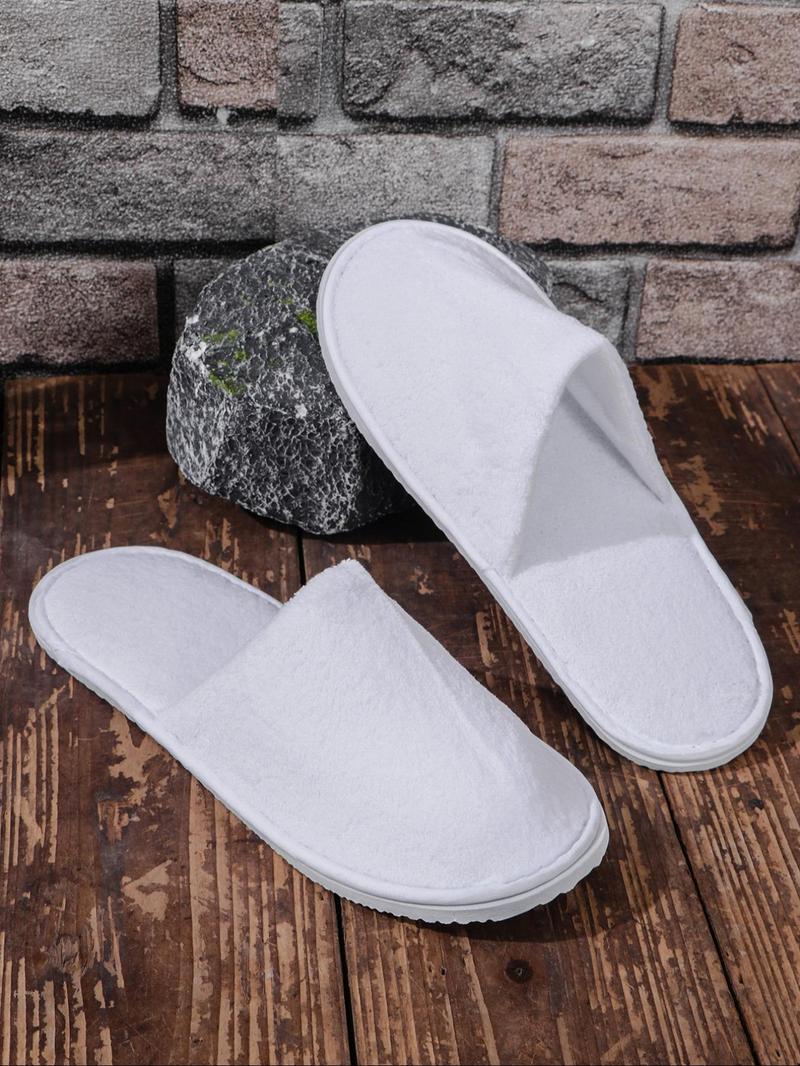 Women's Solid Color Thick Plush Slippers, Casual Soft Comfortable Home Slippers, Hotel Slippers, Non-Disposable, Machine Washable & Dry Cleanable, Non-slip Slippers for All Seasons