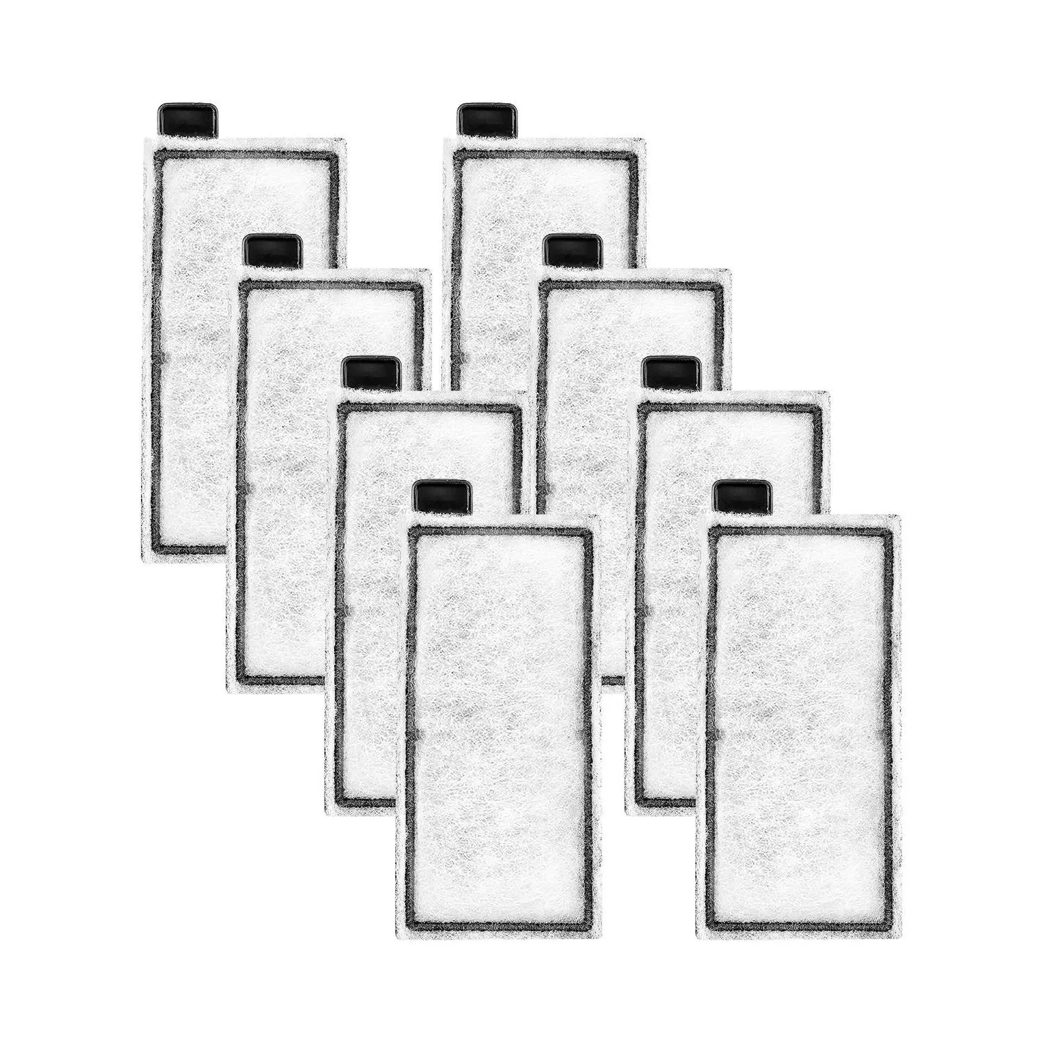 VEVOR 8-Pack Aquarium Cotton-Carbon Filter Cartridges, Replacement for CL20 Model 5 Gal Glass Aquariums, Fishbowl Accessories with Multi-Layer Filtration, Easy Installation, Odor Control, Water Cleanse