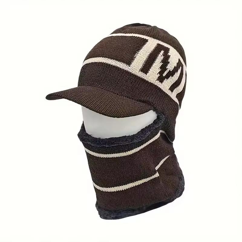 Men’s Winter Thermal Hat & Neck Warmer  Non-Stretchy Knit for Extreme Cold  Ear Muff & Balaclava Face Mask for Skiing, Snowboarding & Hiking  Hand Washable Cold Weather Gear for Outdoor Adventures