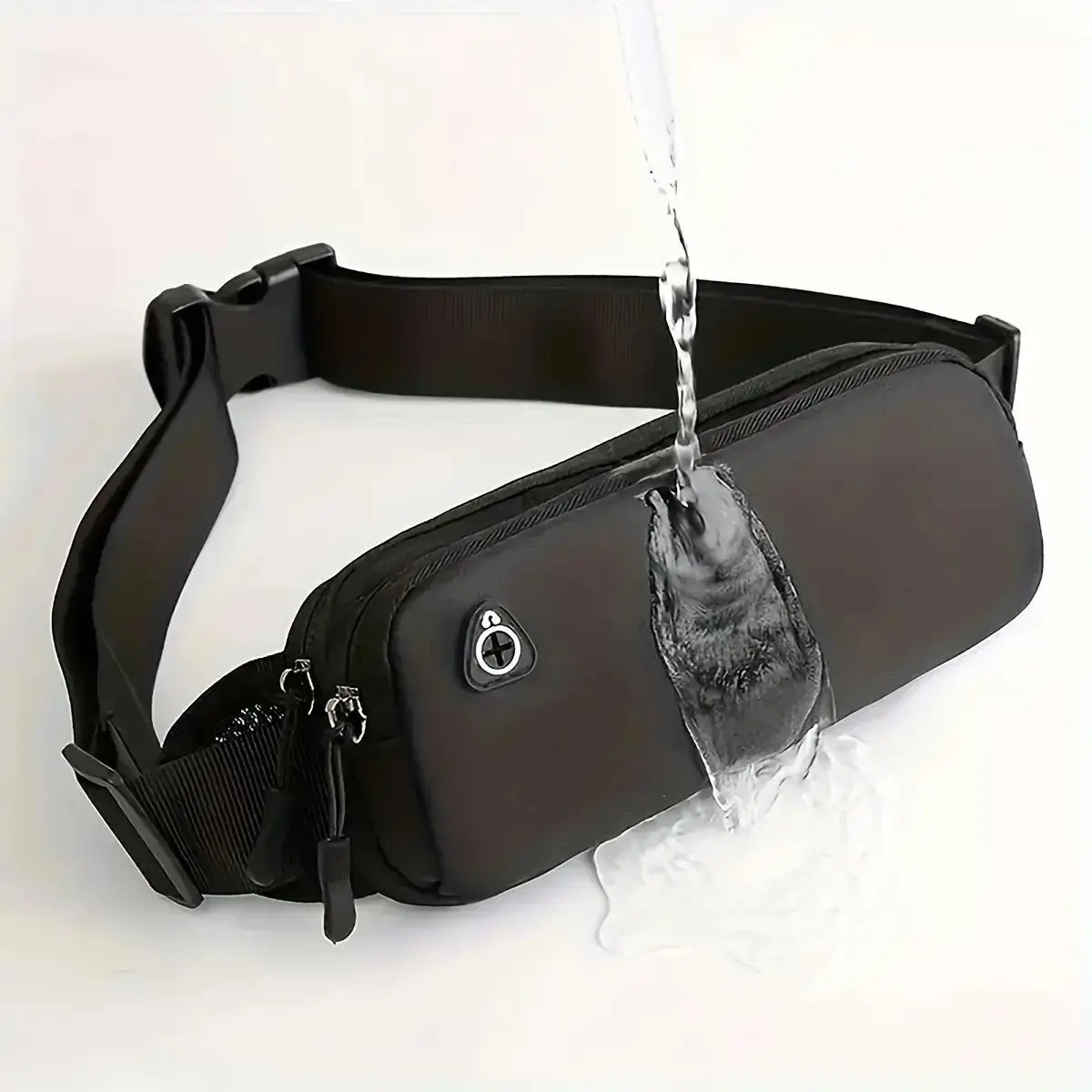 Men's Plain Casual Convertible Sling Bag - Ultra-Thin Waterproof Nylon Fanny Pack for EDC Commute