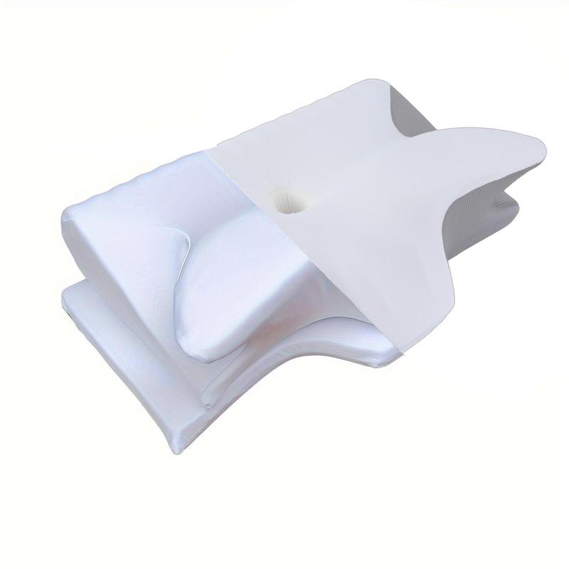 Slow-rebound premium supportive memory foam pillow for neck and shoulder relaxation, two height options and armrests, contoured zoned pillow for ultimate comfort and softness, perfect for side and stomach sleepers