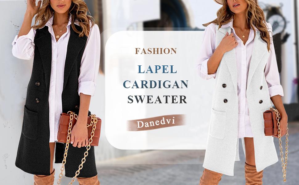 Women Open Front Lapel Collar Cardigan Vest Button Down Long Sweaters Cardigan Solid Outerwear Coats Tops Green