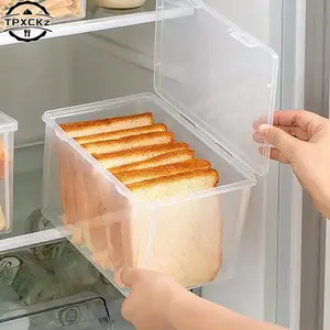 Bread Container Storage Box Kitchen Dispenser Bread Boxes Baking Bread Cake Containers Airtight Box Refrigerator Clear Kitchen
