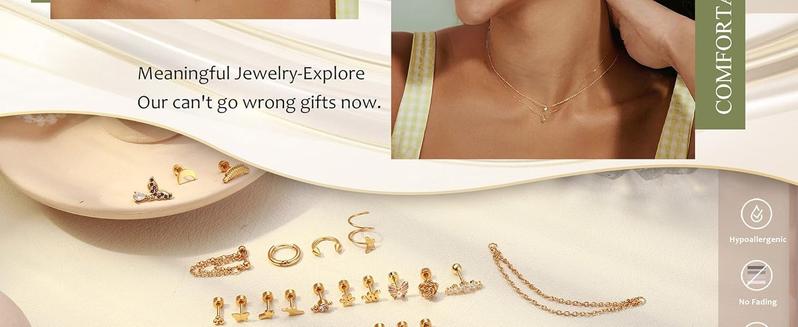 Fansilver 27Pcs Flat Back Earrings Hypoallergenic Surgical Steel Stud Earring Stacks Set Dainty Chain Dangle Cartilage Tragus Daith Helix Piercing Jewelry for Women Men Trendy 16G