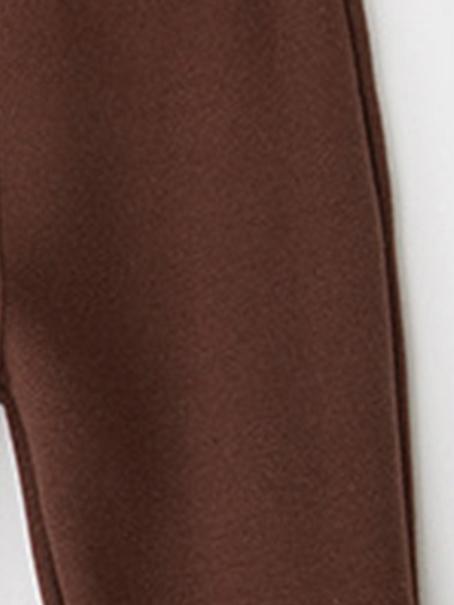 Girls' Fleece-Lined Thickened Flared Pants - Korean-Style Slim-Fit Winter Warmth with Elastic Waist & Flared Leg, Soft Fleece Lining, Loose Fit Casual Pants for Fall/Winter, Solid (Candy-Colored Options Available) - Everyday & Special Occasion Outfi