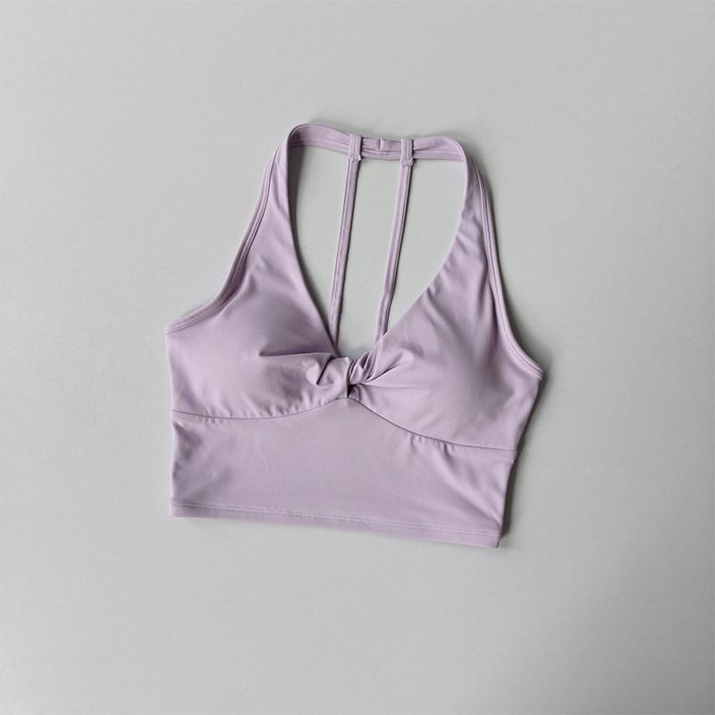 New Sports Bra Women's Fixed Push-up Twist Pilates Yoga Clothing Gym Beautiful Back Running Fitness Training Yoga Vest Tops