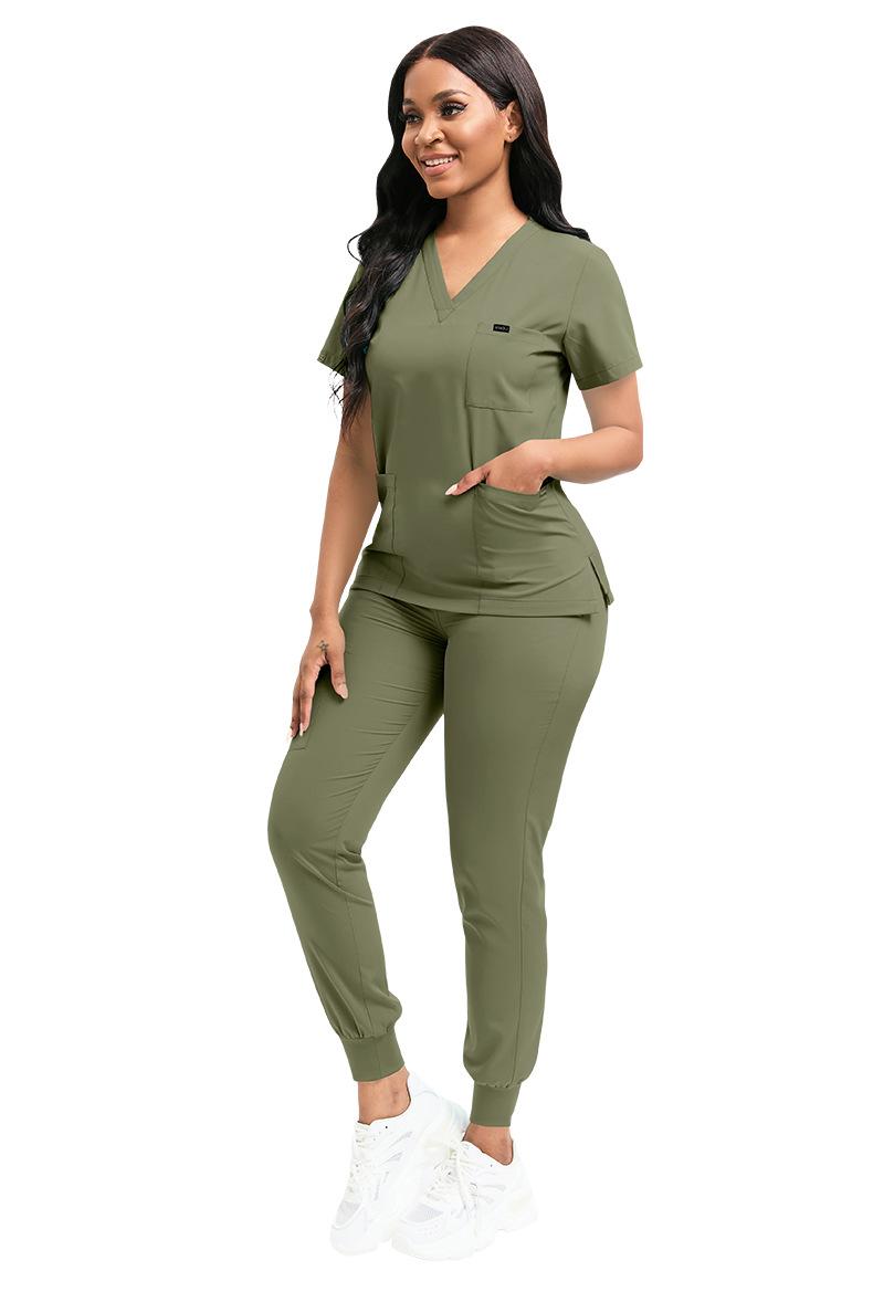 2025  Nurse Scrub Uniform Set Pet Clinic Nurse Workwear Unisex Scrub Suit Nursing Scrub Women Uniform Multi-color Workwear Men
