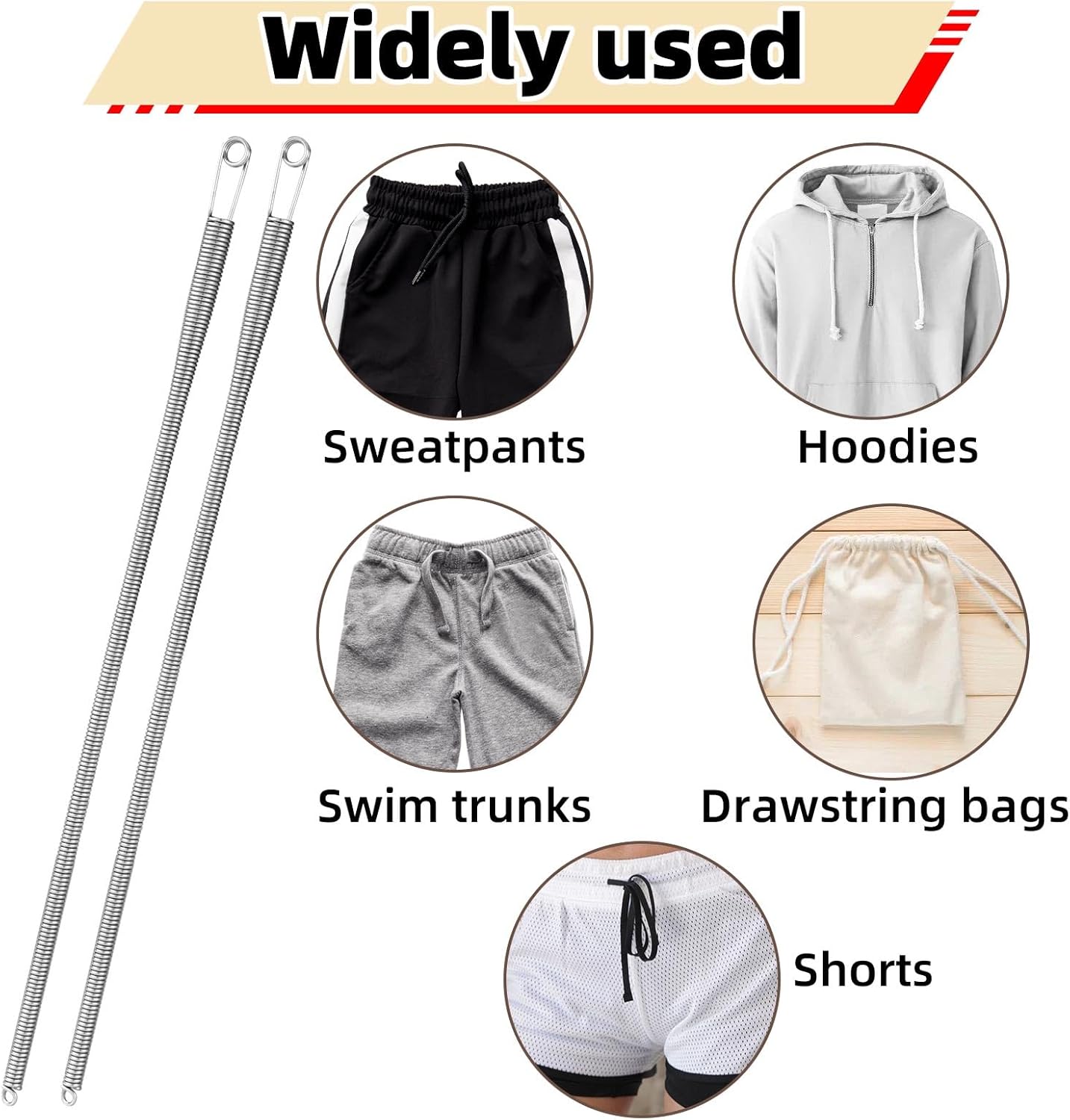 3pcs Spring Drawstring Threader Tool, Rope Threader Clip Metal Elastic Drawstring Puller String Replacement Threading Tool for Hoodies Pants Jackets Coat Sweatpants 3pcs Spring Drawstring Threader Tool, Rope Threader Clip Metal Elastic Drawstring Puller String Replacement Threading Tool for Hoodies Pants Jackets Coat Sweatpants