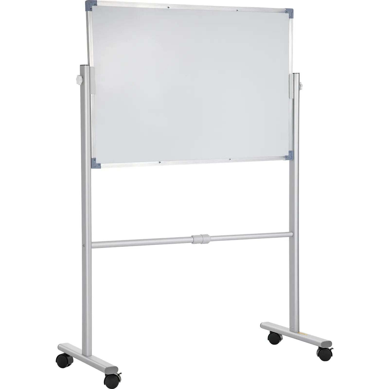 Mobile Magnetic Whiteboard, 36 x 24 Inch, Double Sided, 360 Degree Reversible Rolling Dry Erase Board, Height Adjustable with Aluminum Frame and Lockable Swivel Wheels, for Office School Home