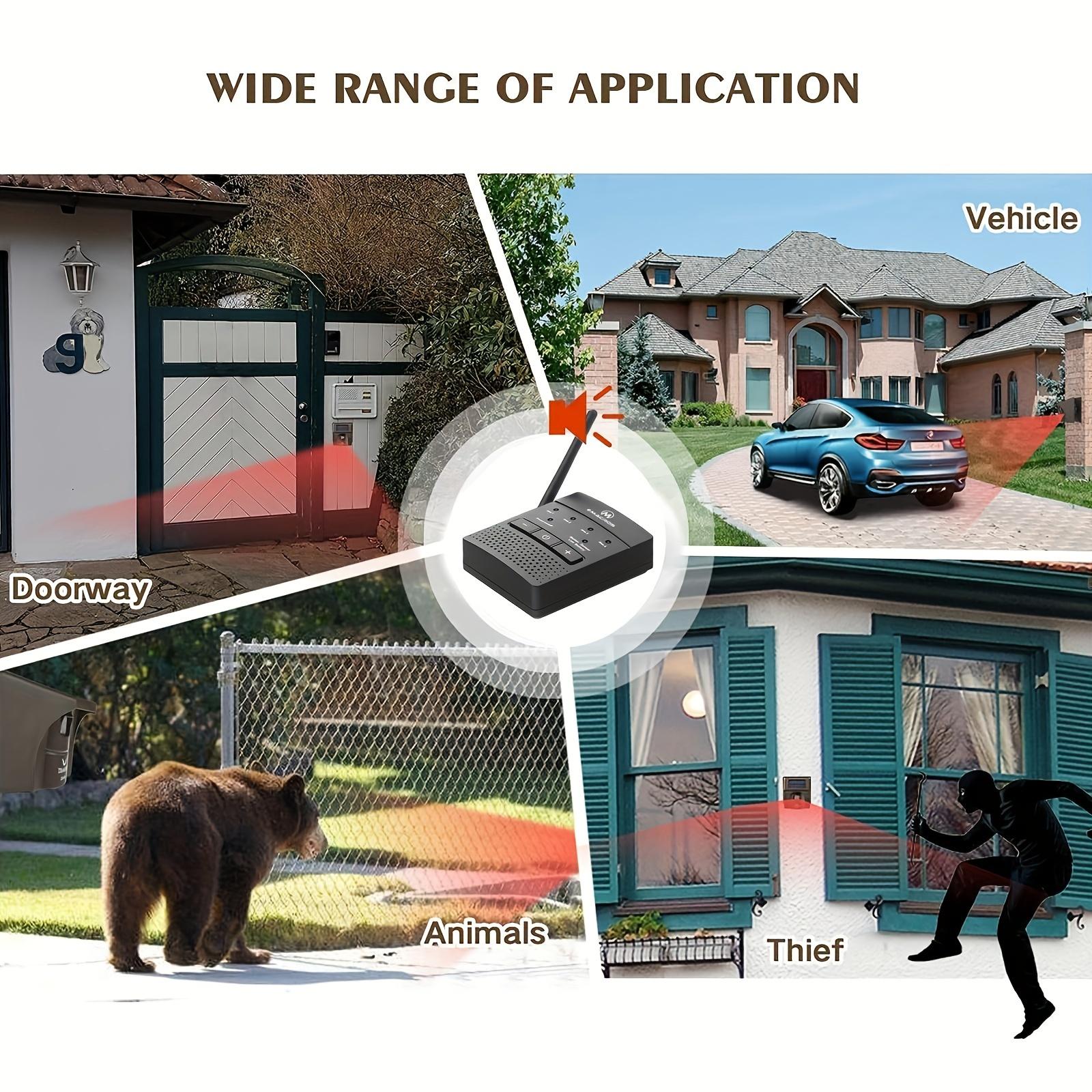 2024 1/2 Mile Driveway Alarm Wireless Sensor System & Driveway Sensor Alert System