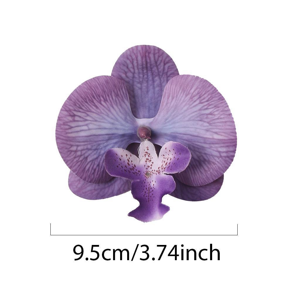 3/5/10Pcs Butterfly Orchid Artificial Flowers for Home Room Decoration Wedding Bridal Accessories Headwear Hair Clips DIY Gifts
