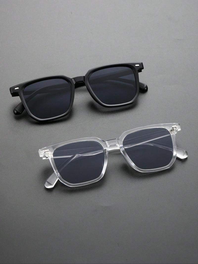 Unisex Minimalist Plastic Frame Sunglasses, Trendy All-match Sunglasses for Men & Women, Fashionable Sunglasses for Outdoor Activities, Trendy Casual Sunglasses