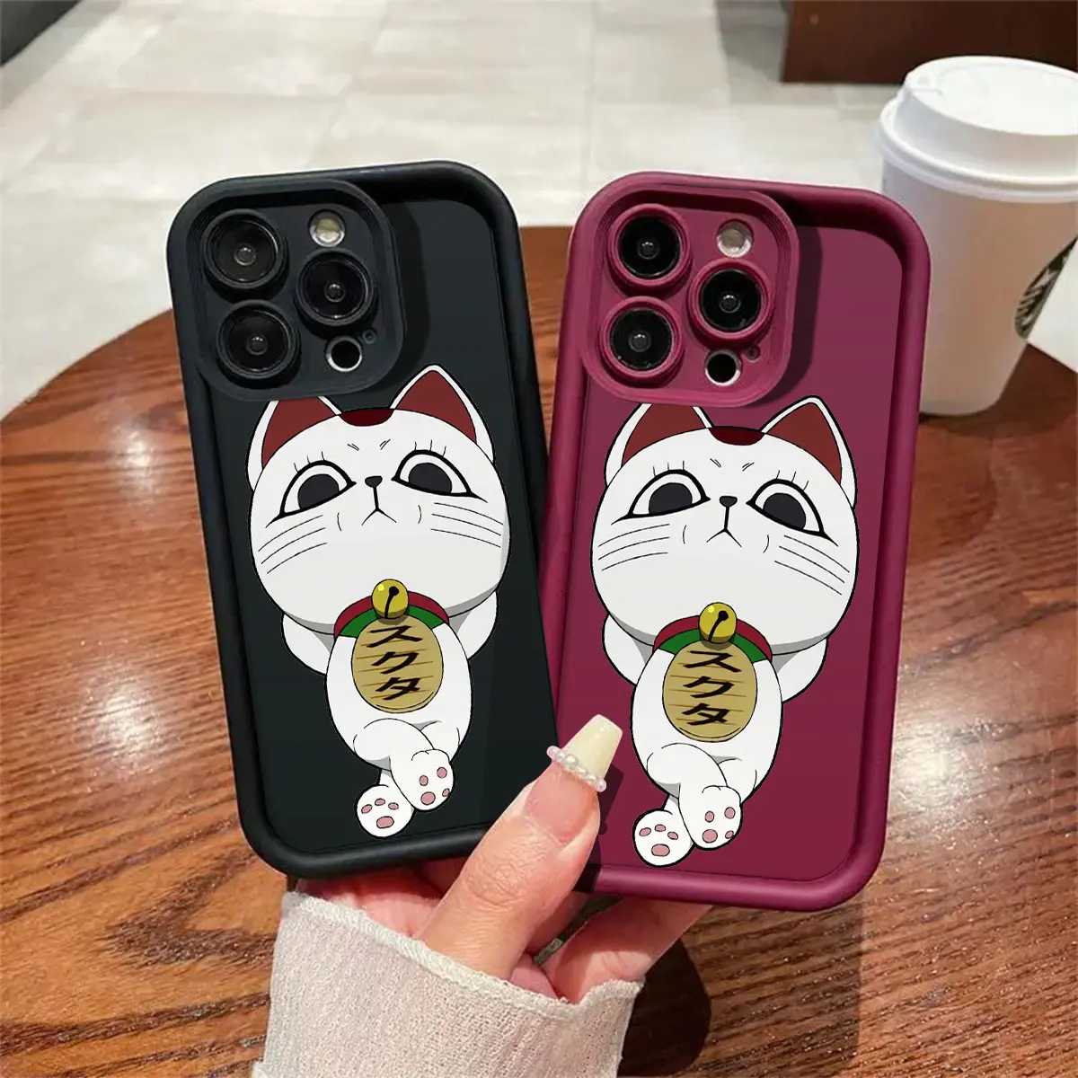 Cute Anime Lucky Cat Turbo Granny Dandadan Graphic Phone Case For iPhone 17Air 16Pro Max 15 14 13 12 11Pro Plus Samsung Galaxy S21 S22 S23 S24 S25 S26 Plus Ultra FE tough shockproof anti-drop designer fashion stylish gift, Smartphone, Handheld, Cellphone
