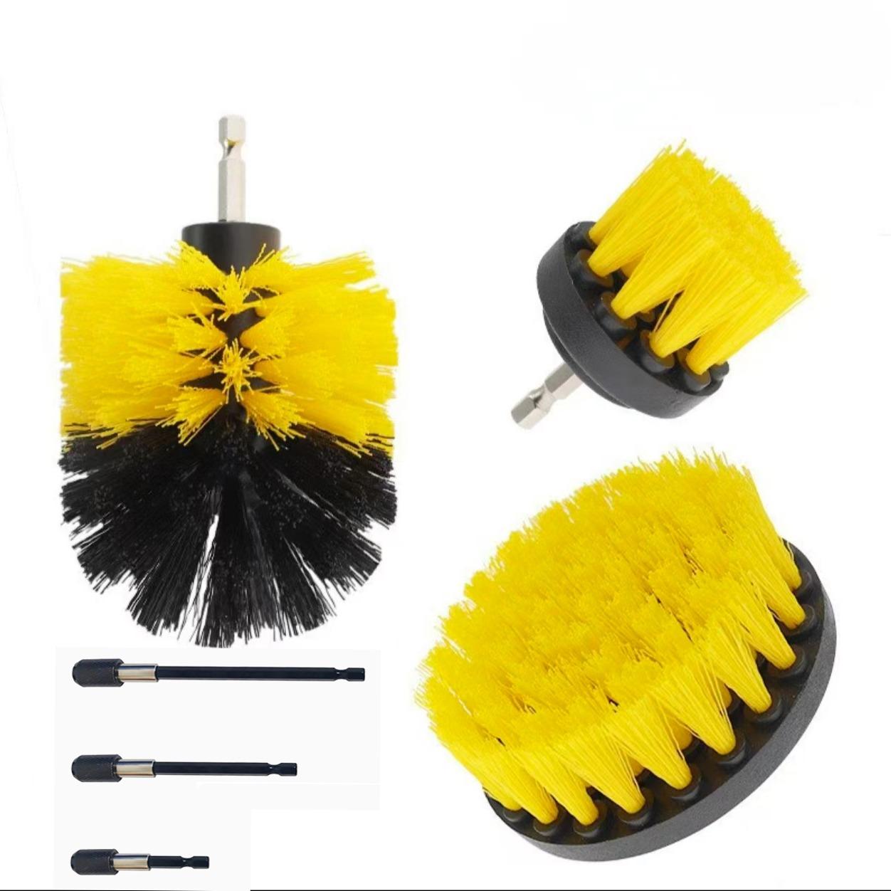 Electric Drill Cleaning Brush Set, Multi-Functional Tool Kit for Grout & Surface Clean, Durable Plastic Structure, Efficient Cleaning Accessories, Powerful Cleaning Tool