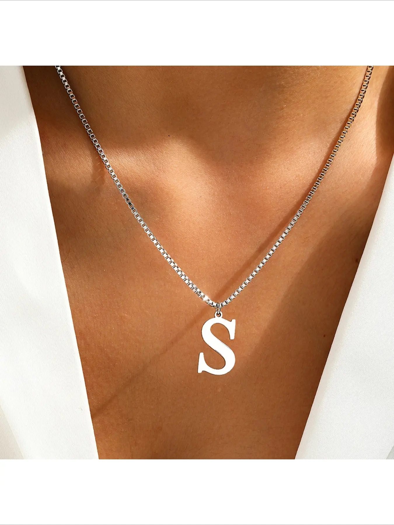 Hot Sale 26 Letters Simple Fashion Trendy All Match European American Style Popular Minimalist Initial Necklace For Daily Wear Casual Outfits Dating And Daily Collocation