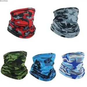5 Pack Cotton Unisex Cooling Neck Gaiter, Breathable UV Protection Multi-Wear Face Cover, Lightweight All Season Outdoor Sports Neck Wrap for Cycling, Fishing, Running & Daily Adult Outdoor Activities