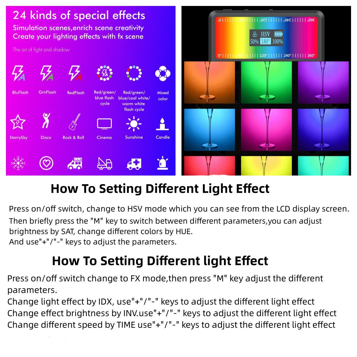 Selfie Light with Phone Holder & Light Clip, 1 Count Led Fill Light RGB Phone Light with 24 Light Effect, Full Color Light For Tablet, Laptop, Video Conference, Party Video