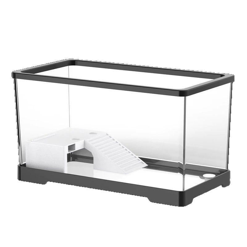 Turtle Tank Home Living Room Small Turtle Tank Mini Villa Breeding Box with Basking Platform Special Tank Ecological Fish Tank