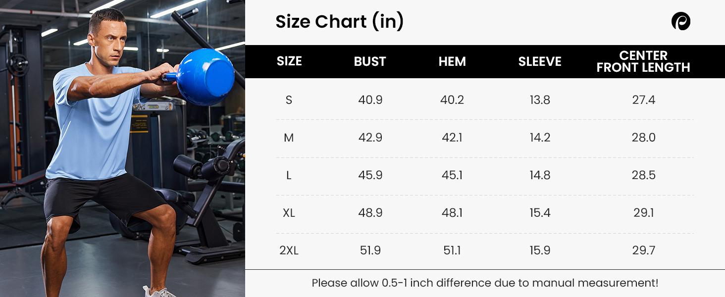 Workout Shirts for Men UPF 50+ Quick Dry Athletic Gym Tee Shirts Mens Short Sleeve Running Cooling Swimming T-Shirt