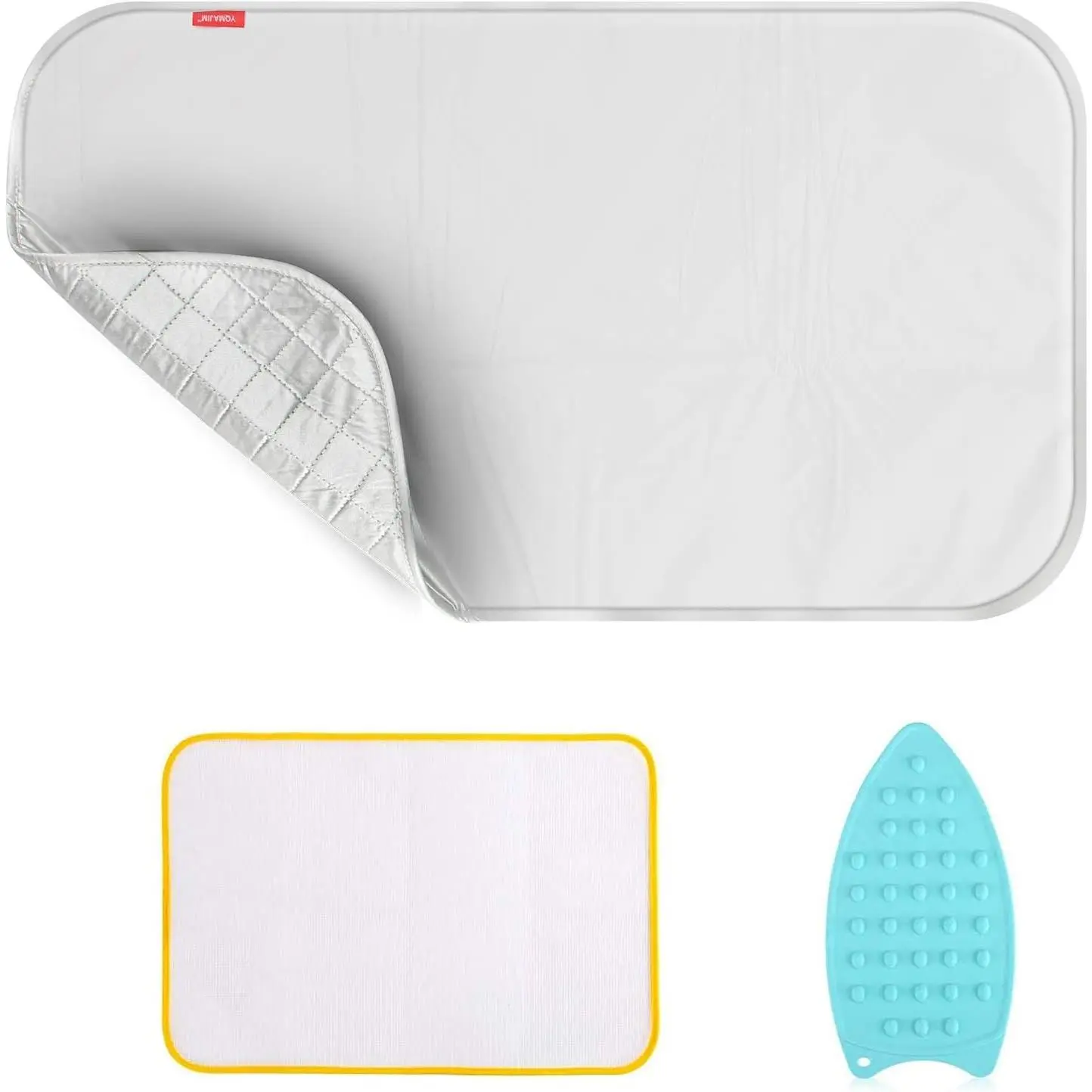 Ironing Mat Ironing Blanket,Upgraded Thick Portable Travel Ironing Pad,Isolate Heat Pad Cover for Table Top,Washer,Dryer,Countertop,Bed,Small Iron Board Mat Iron Pad for Ironing-19 x 33" (3Piece)