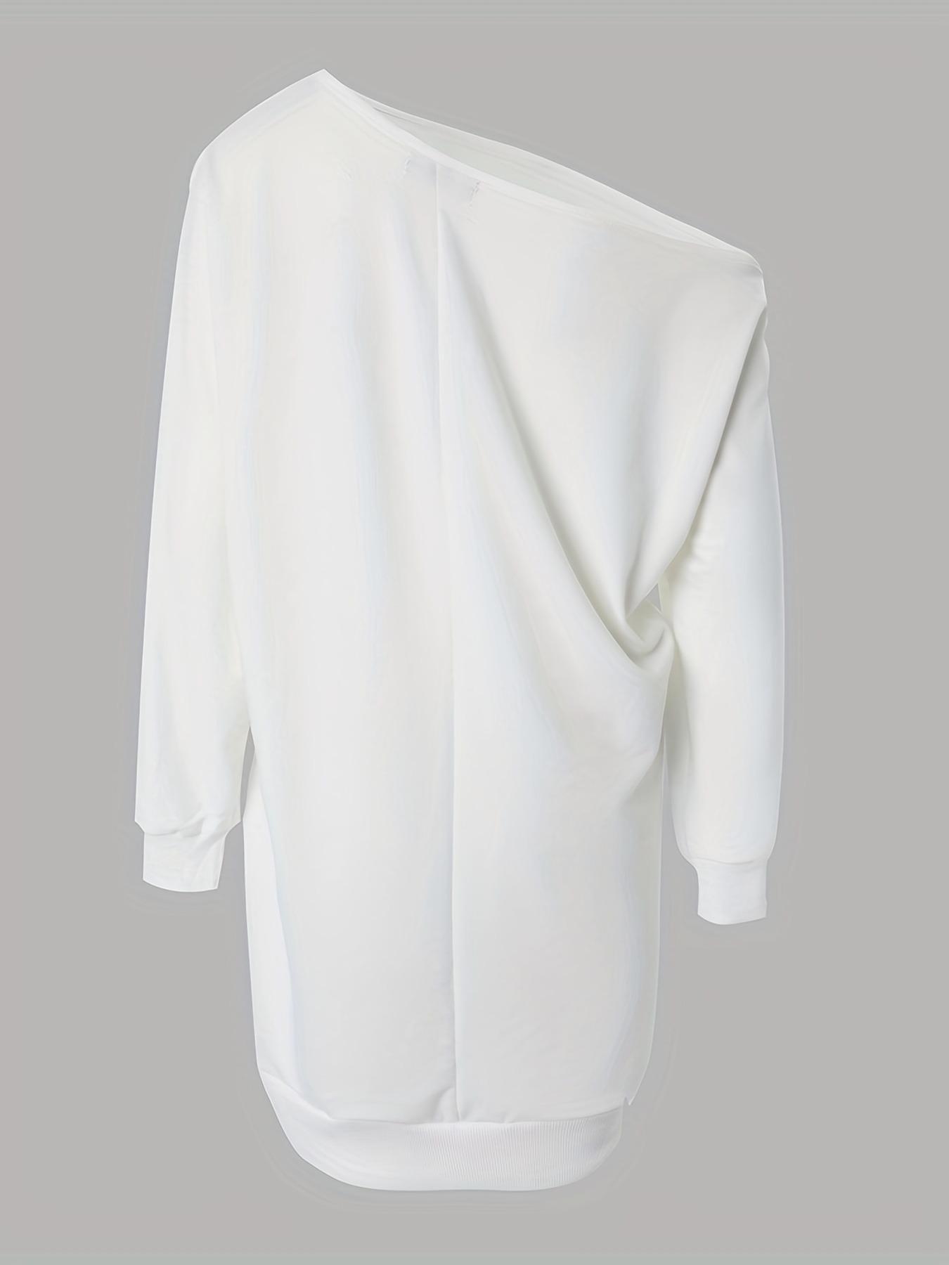 Women's Figure & Letter Print Asymmetrical Neck Long Sleeve Dress, Vintage Girly Chic Clothes, Casual Short Dress, Summer Dresses for Women, Lady Dress for Spring Fall