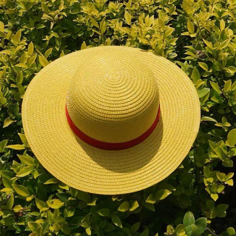 One Piece King Luffy Same Cosplay Hat Anime Cosplay Props Hats Stage Performance Accessories Neutral Sun Hats Parent-child Game