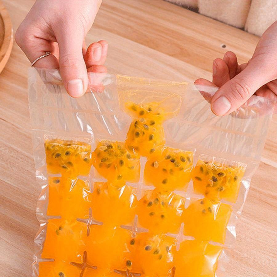 10pcs / 50pcs Disposable Ice Cube Bags, Ice Mold Trays, Ice Trays, Self-Sealing Freezer Bags, Outdoor Kitchen Utensils