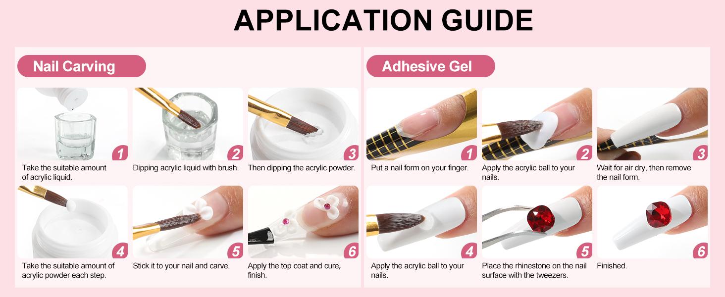 Acrylic Nail Kit for Beginners with Everything Professional Nails Kit Acrylic Set with Drill and U V Light Glitter Powder Decorations Rhinstones DIY Gifts for Women