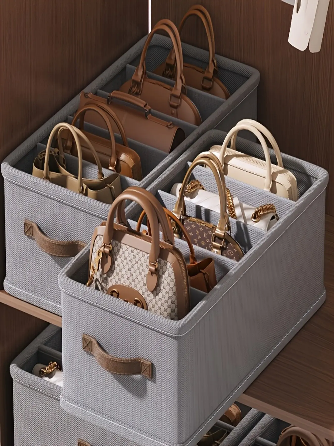 Organizer Box for Handbags and Wardrobe, Ideal for Students, Bedrooms, Dorms, Closet Organization, Perfect for Back-To-School Season