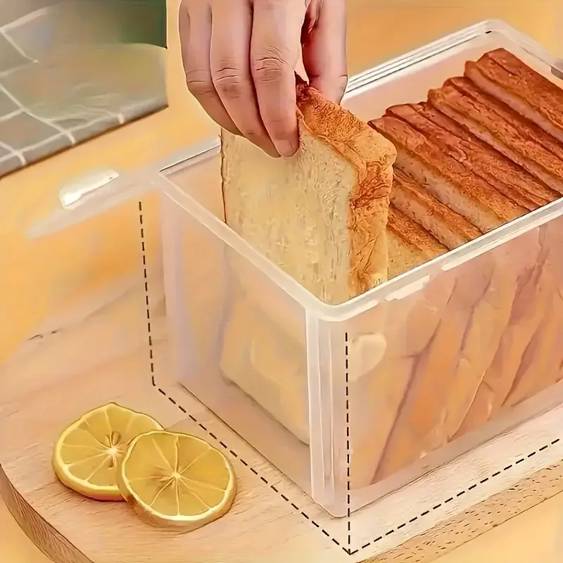 2pcs Set Of Large Transparent Airtight Storage Boxes with Lids, Large Capacity Sealed Food Storage Containers, Reusable, Stackable Design, Suitable for Bread, Snacks, Pantry, And Office Organization