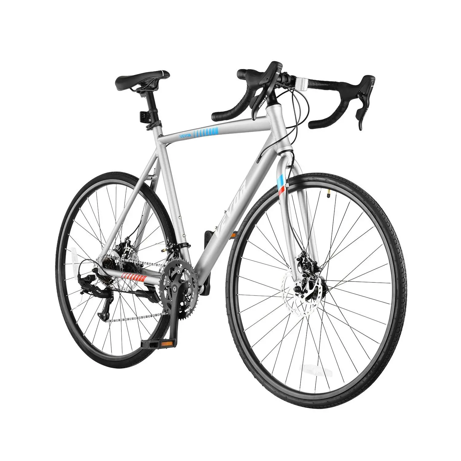 VEVOR Road Bike, 700C Wheels Racing Bike, L-TWOO 14 Speeds Drivetrain City Commuter Road Bicycle, Urban Adult Sport Bike with Lightweight Aluminum Alloy Frame, Drop Bar, Disc Brake, for Men Women