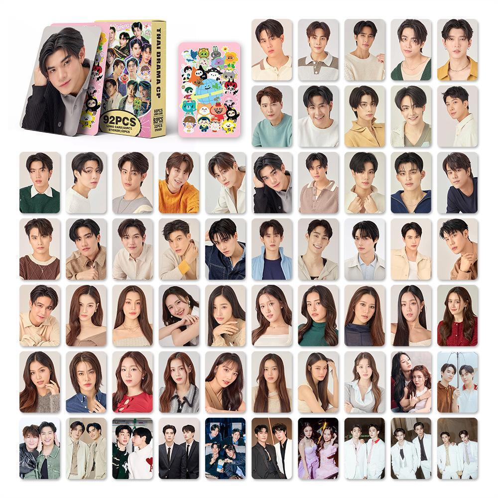 92 Pcs/Set GMMTV Series Laser Lomo Card OffGun EarthMix JoongDunk HD Photocard With Stickers Fans Gift