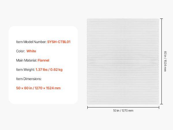 Fleece Throw Blanket Super Soft Lightweight Plush Warm 50x60 Inch/1270x1524 mm