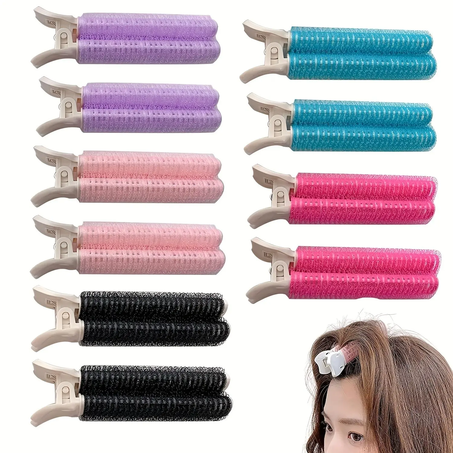 10pcs Hair Root Volumizing Curl Clips, High Forehead Hair Volumizer, Front Air Bangs Curl Styling Clips, DIY Hairstyle Design Tool, Heatless Styling Tool, Hair Volume Tool