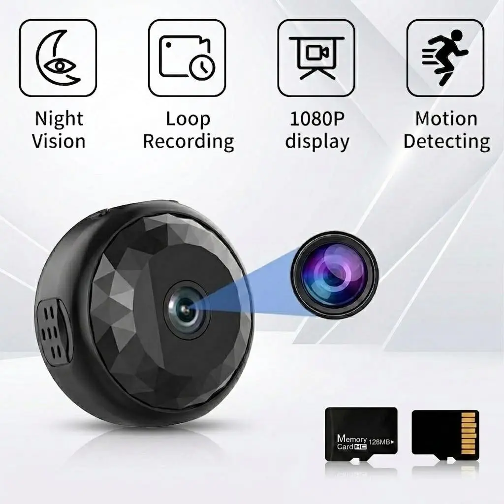 1080P HD Portable Security Camera, Dual Band WiFi, Night Vision, Mobile Monitoring, Home Safety, Baby Monitor, Halloween Christmas Gift