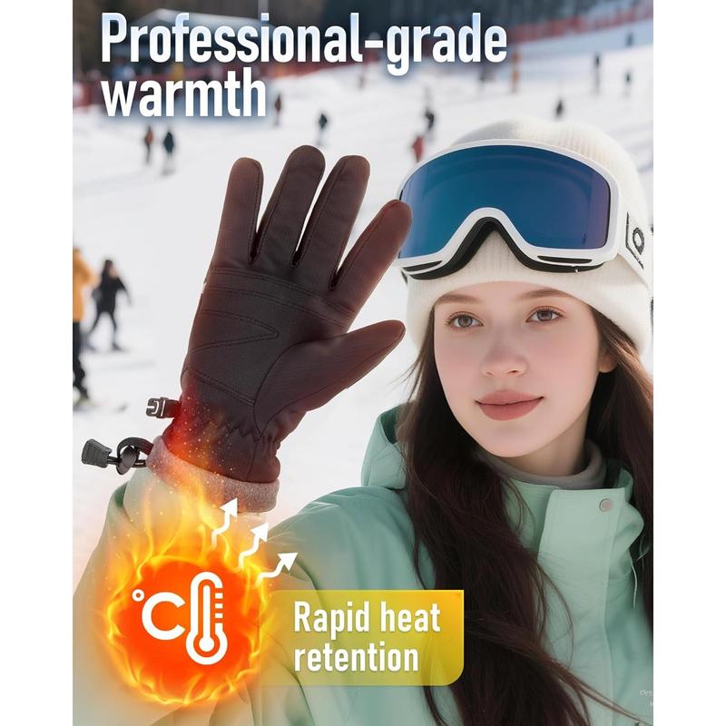 Winter gloves, unisex, waterproof, windproof, touchscreen compatible, and warm, suitable for outdoor running, cycling, and hiking in cold weather.