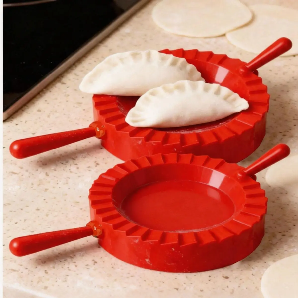 Dumpling Mold, Press-Type, Oven & Microwave Safe, Ideal for Jiaozi, Wonton, Baozi, Perfect for Camping, Home Cooking, Food Prep Tool, Kitchen Tools, Dumpling Moulds, Kitchen Gadgets