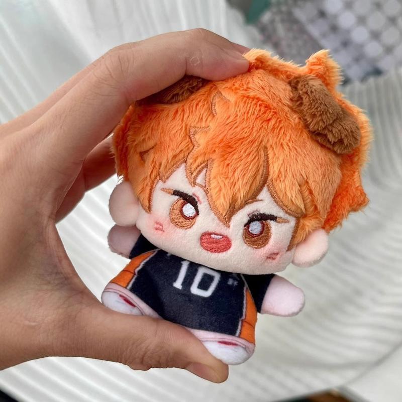 10cm Anime Action Figures Haikyuu Plush Toy Hinata Shoyo Keychain Tobio Kageyama Yu Nishinoya Bag Pendant Volleyball Fans Doll