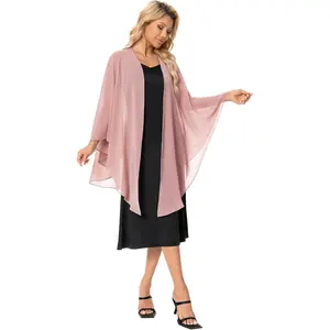 Women's Shawls and Wraps for Evening Dress Chiffon Scarf Soft Elegant Pashmina Wedding Bridal Scarve