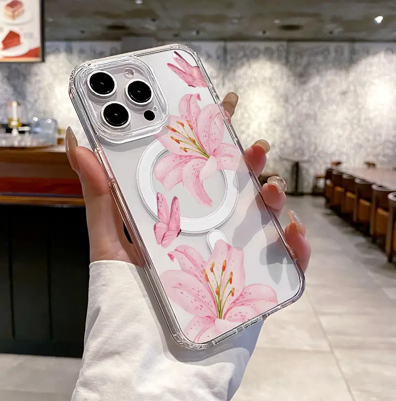 Magnetic Soft Transparent Smartphone Case for iPhone 11-16 Pro Max ...