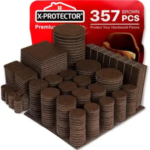 357 Pcs Premium Huge Pack Felt Furniture Pads & Sliders, Multiple Large Sizes Floor Protectors, Ideal for Protecting Hardwood & Laminate Floors