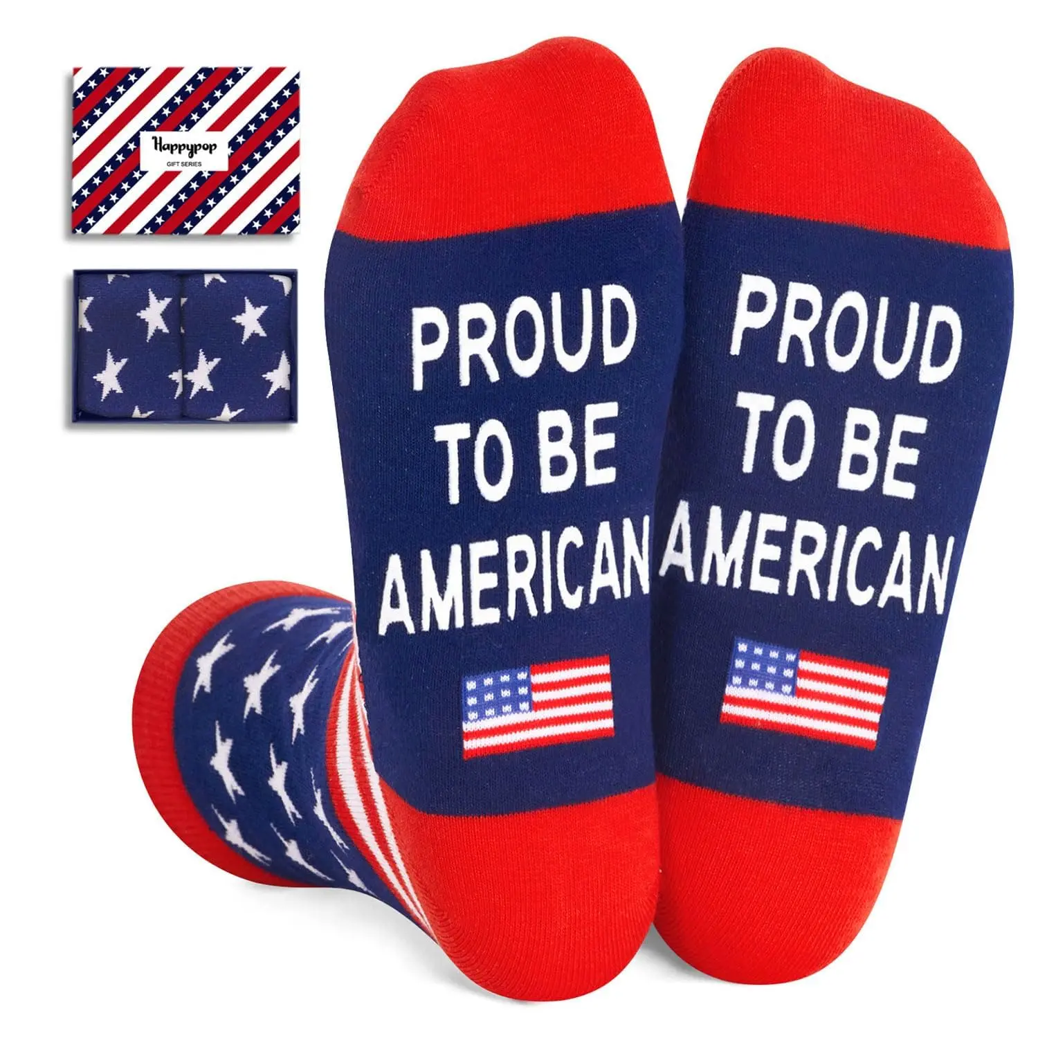 HAPPYPOP America Flag Socks Patriots USA Patriotic Presents 4th Of July Socks, Native American Celebration Gifts