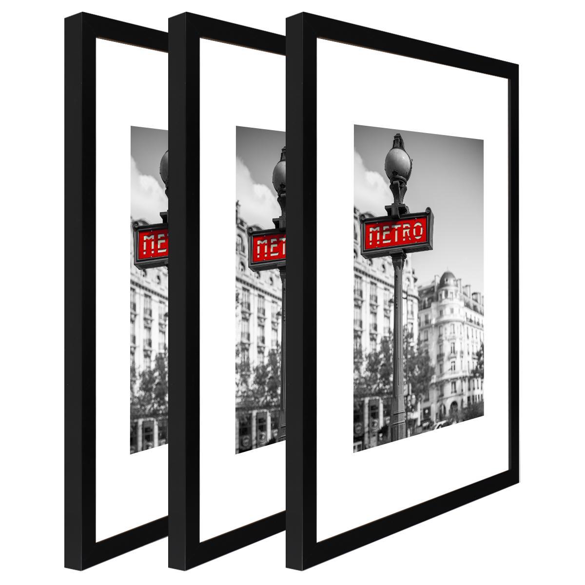 12×16 Picture Frame Set of 3, Wall Gallery Photo Frames, Black Creative Art Picture Frame,  Picture Wall Gallery Frame, Home Decor Photo Frame Set for Living Room Office Dormitory School