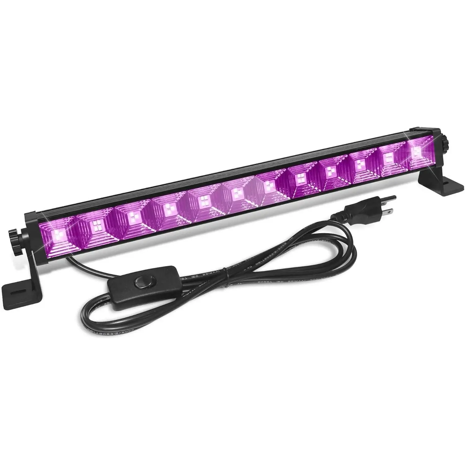 Upgraded 1 Pack 40W LED Black Light Bar,Blacklight with Plug+Switch+6.5ft Cord,Black Lights Party Supplies for Halloween Glow Fluorescent Party Bedroom Game Room Body Paint Stage Lighting
