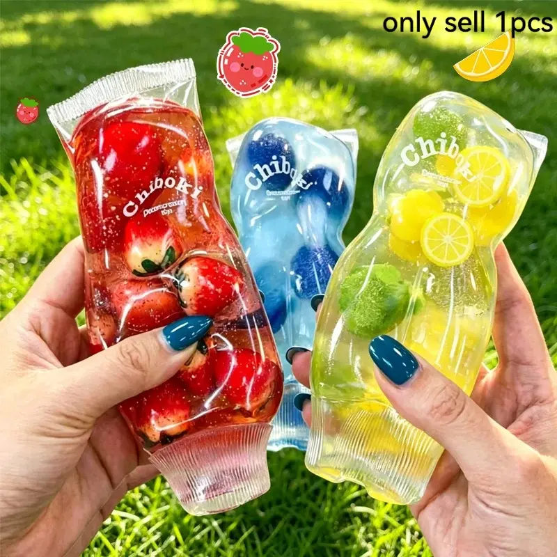 Chiboki Jam Squishy 4-Styles, Toothpaste Tube Clear Gel Decompression Squeeze Fidget Sensory Toys, No Mess Asmr, Unisex Stress Relief Toy