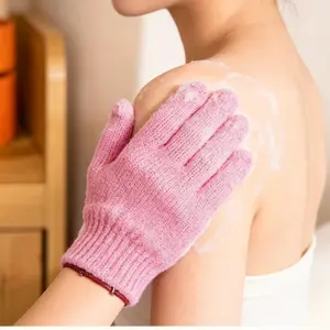 Exfoliating Bath Gloves, Five-Finger Dual-Sided Body Brush, Home Use, Removes Dead Skin, Cleansing Shower Mitt, Body Exfoliator