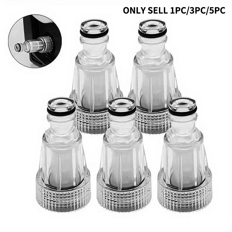5 Pack 3/4 Inch High Pressure Washer Water Filter Inlet Connectors, Replacement Tools for Water Pump Inlet Hose, Garden Hose Fittings, Adapter