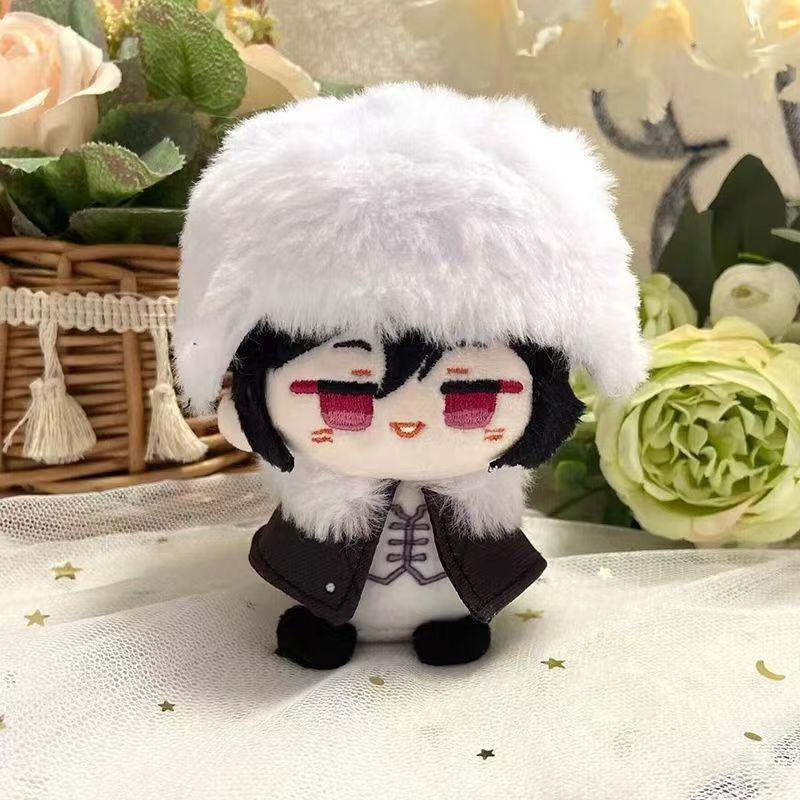 10cm Anime Dazai Osamu Osamu Daza Plush Keychain Dazai Osamu Nakahara Chuuya Soft Stuffed Toys Birthday Gift